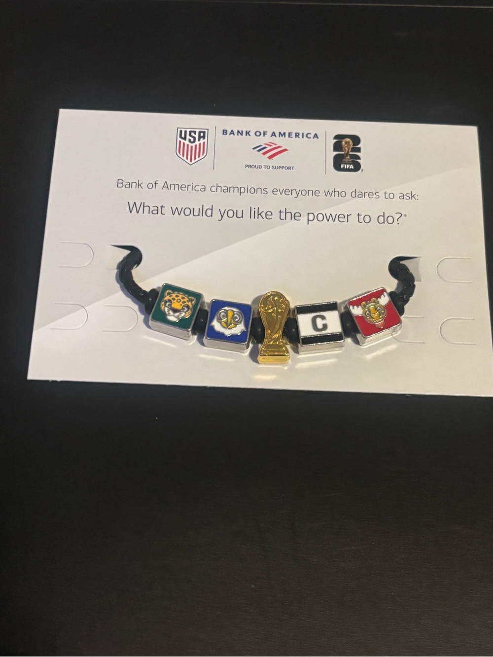 FIFA World Cup 2026 Bank of America Moose Eagle Jaguar Charm Bracelet Small